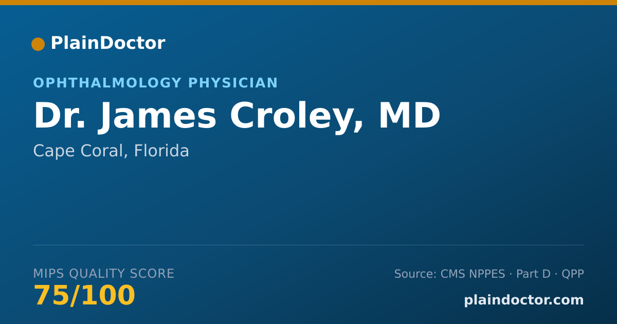 Shareable card for James Croley, MD - Ophthalmology Physician, Cape Coral, FL