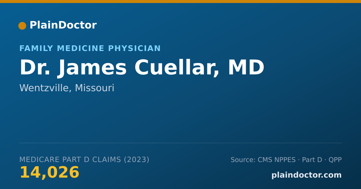 Shareable card for James Cuellar, MD - Family Medicine Physician, Wentzville, MO