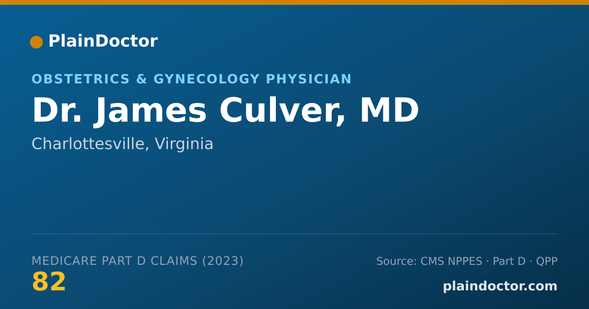 Shareable card for James Culver, MD - Obstetrics & Gynecology Physician, Charlottesville, VA