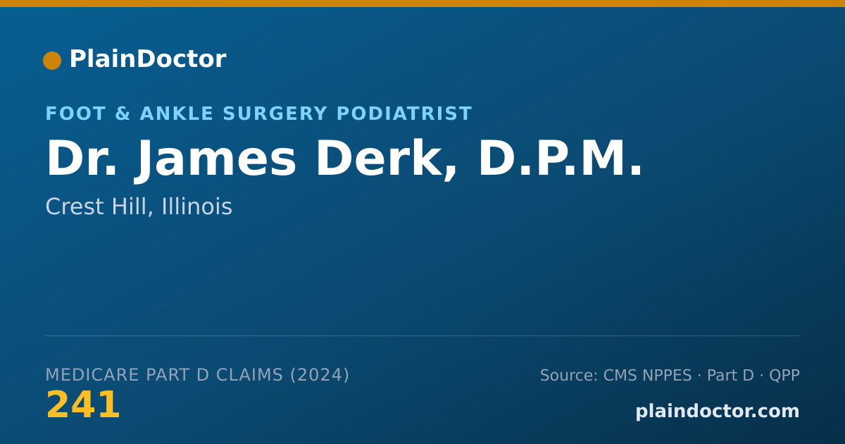 Shareable card for James Derk, D.P.M. - Foot & Ankle Surgery Podiatrist, Crest Hill, IL