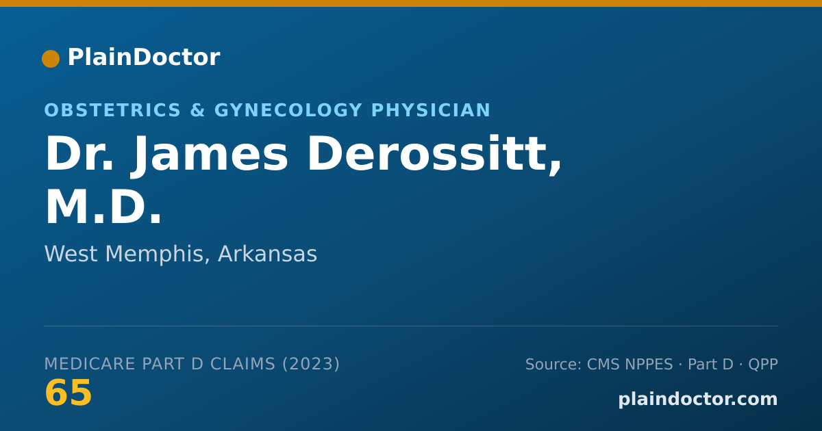 Shareable card for James Derossitt, M.D. - Obstetrics & Gynecology Physician, West Memphis, AR