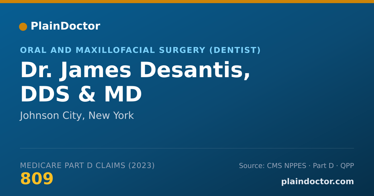 Shareable card for James Desantis, DDS & MD - Oral and Maxillofacial Surgery (Dentist), Johnson City, NY