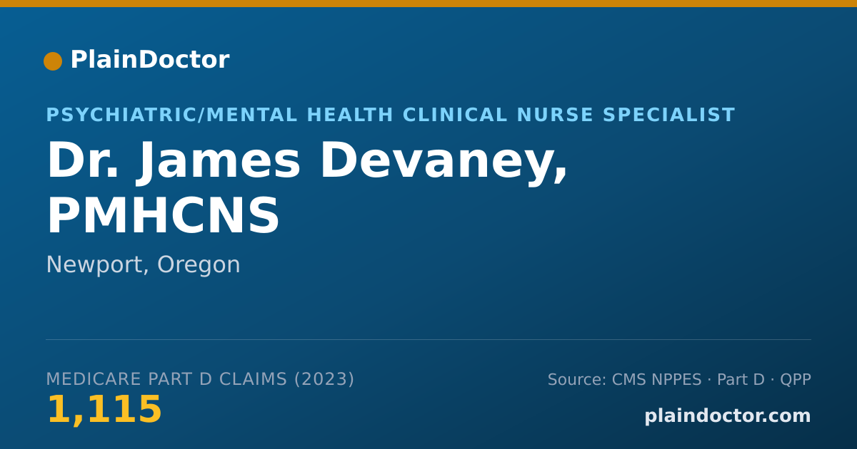 Shareable card for James Devaney, PMHCNS - Psychiatric/Mental Health Clinical Nurse Specialist, Newport, OR