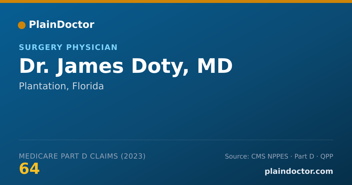Shareable card for James Doty, MD - Surgery Physician, Plantation, FL
