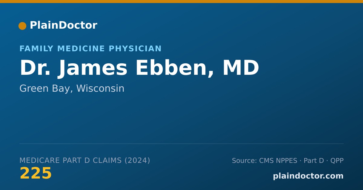 Shareable card for James Ebben, MD - Family Medicine Physician, Green Bay, WI
