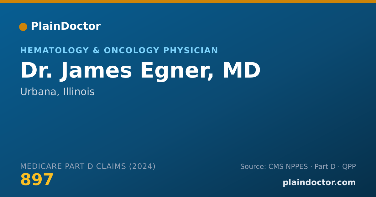 Shareable card for James Egner, MD - Hematology & Oncology Physician, Urbana, IL