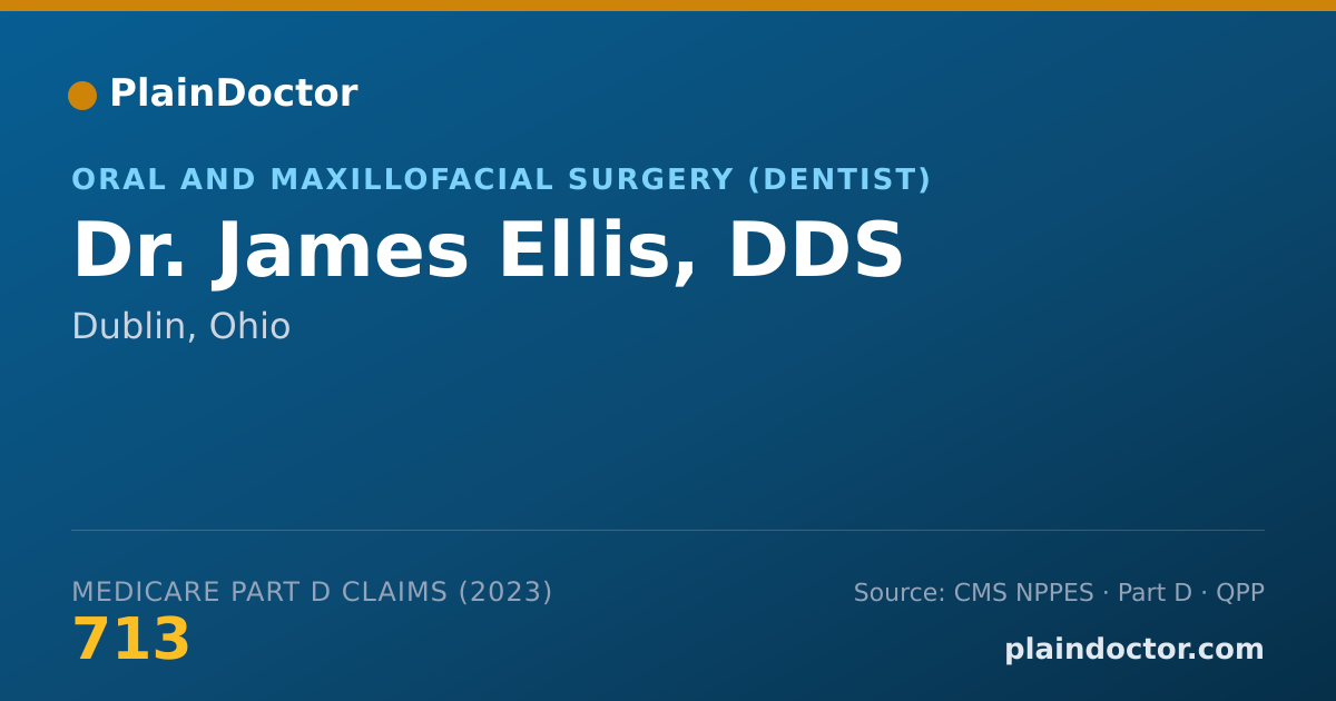 Shareable card for James Ellis, DDS - Oral and Maxillofacial Surgery (Dentist), Dublin, OH