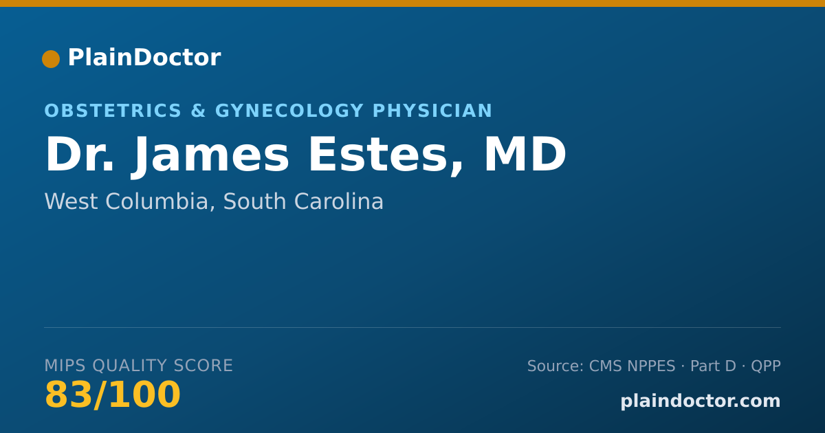 Shareable card for James Estes, MD - Obstetrics & Gynecology Physician, West Columbia, SC