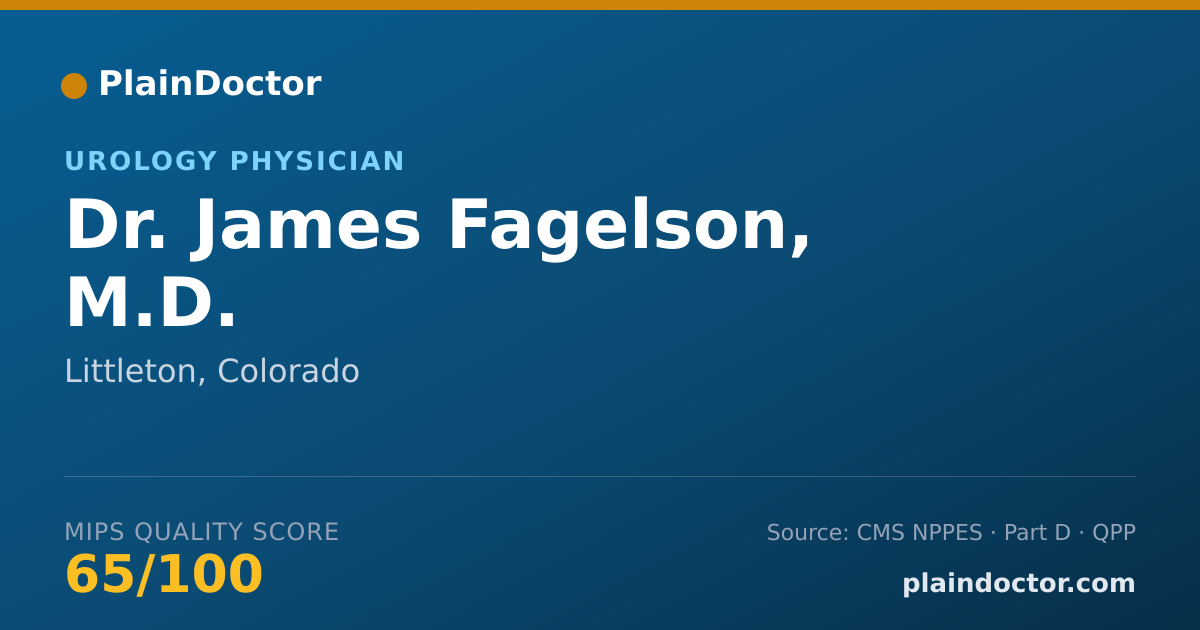 Shareable card for James Fagelson, M.D. - Urology Physician, Littleton, CO