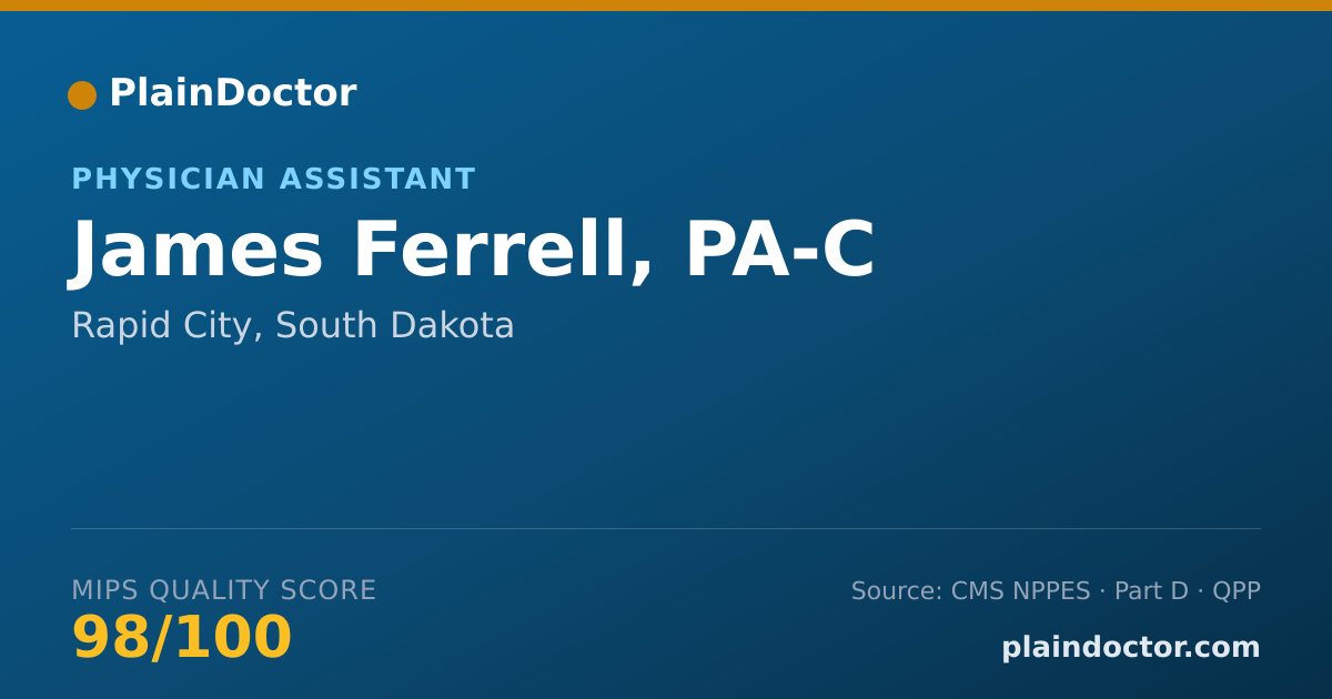 Shareable card for James Ferrell, PA-C - Physician Assistant, Rapid City, SD