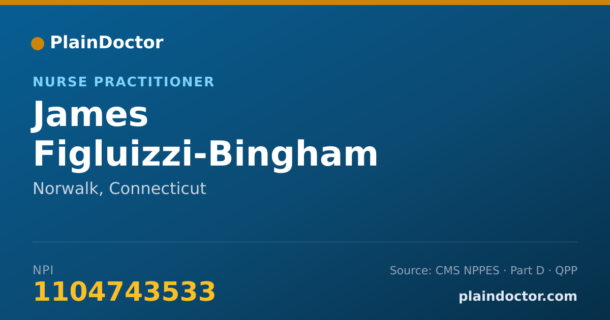 Shareable card for James Figluizzi-Bingham - Nurse Practitioner, Norwalk, CT