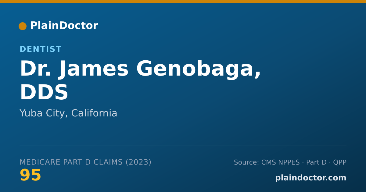 Shareable card for James Genobaga, DDS - Dentist, Yuba City, CA
