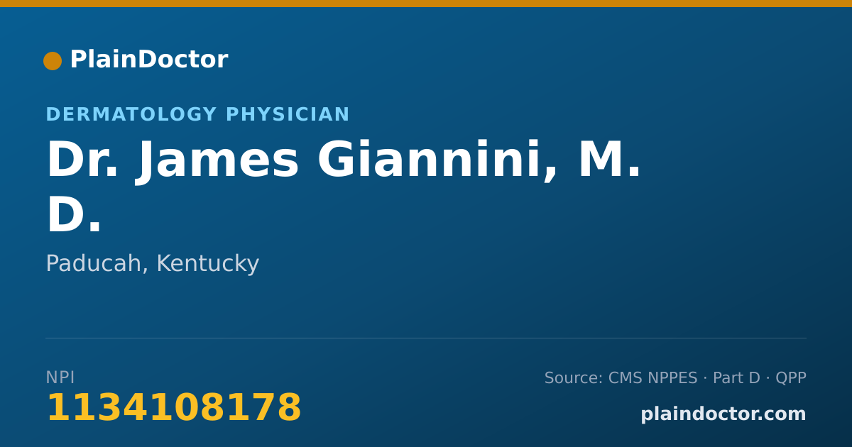 Shareable card for James Giannini, M. D. - Dermatology Physician, Paducah, KY