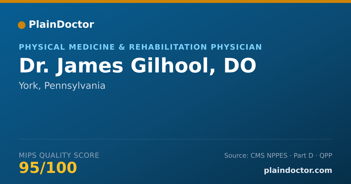 Shareable card for James Gilhool, DO - Physical Medicine & Rehabilitation Physician, York, PA
