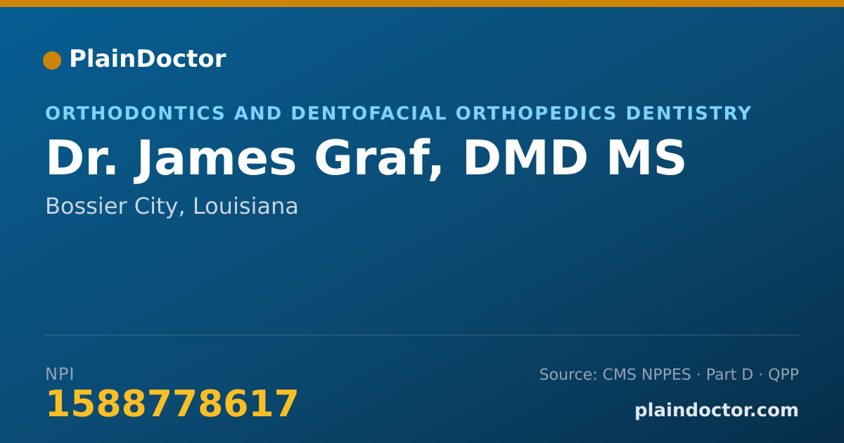 Shareable card for James Graf, DMD MS - Orthodontics and Dentofacial Orthopedics Dentistry, Bossier City, LA