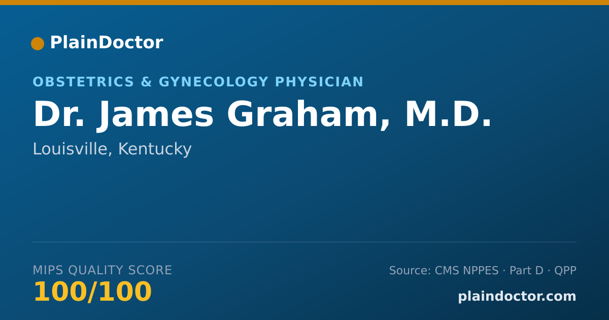 Shareable card for James Graham, M.D. - Obstetrics & Gynecology Physician, Louisville, KY