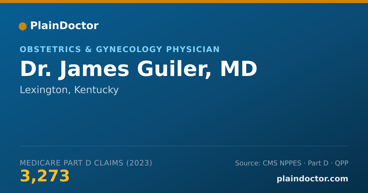 Shareable card for James Guiler, MD - Obstetrics & Gynecology Physician, Lexington, KY