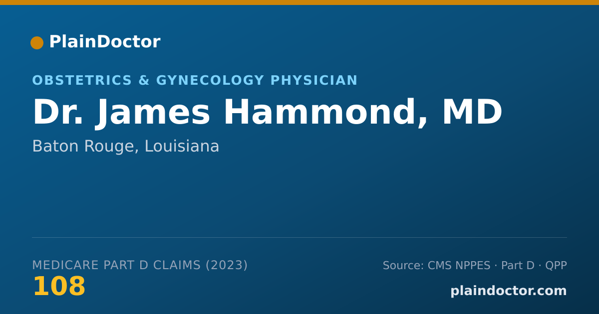 Shareable card for James Hammond, MD - Obstetrics & Gynecology Physician, Baton Rouge, LA