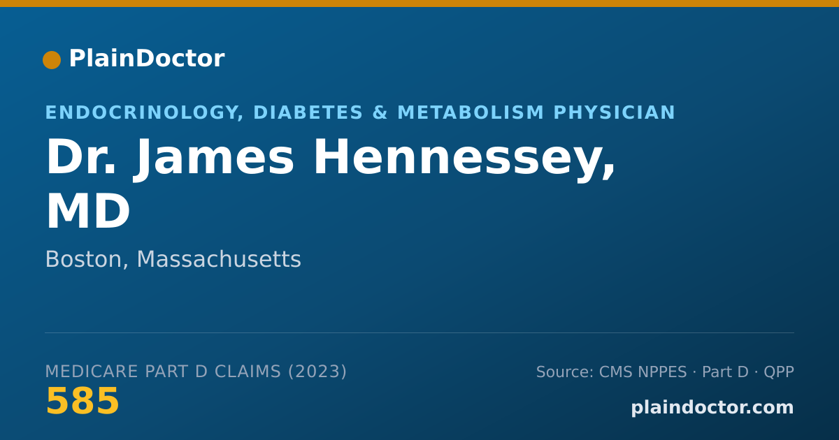 Shareable card for James Hennessey, MD - Endocrinology, Diabetes & Metabolism Physician, Boston, MA