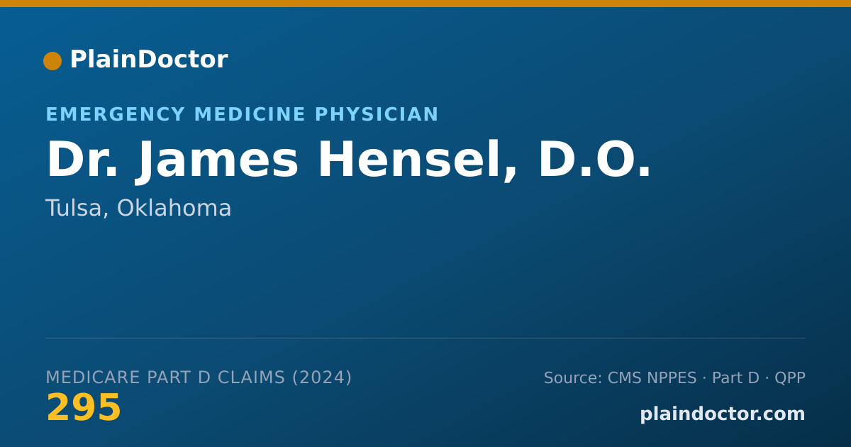 Shareable card for James Hensel, D.O. - Emergency Medicine Physician, Tulsa, OK