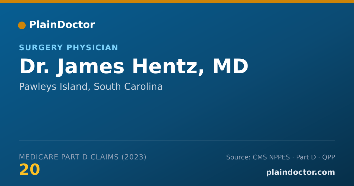 Shareable card for James Hentz, MD - Surgery Physician, Pawleys Island, SC