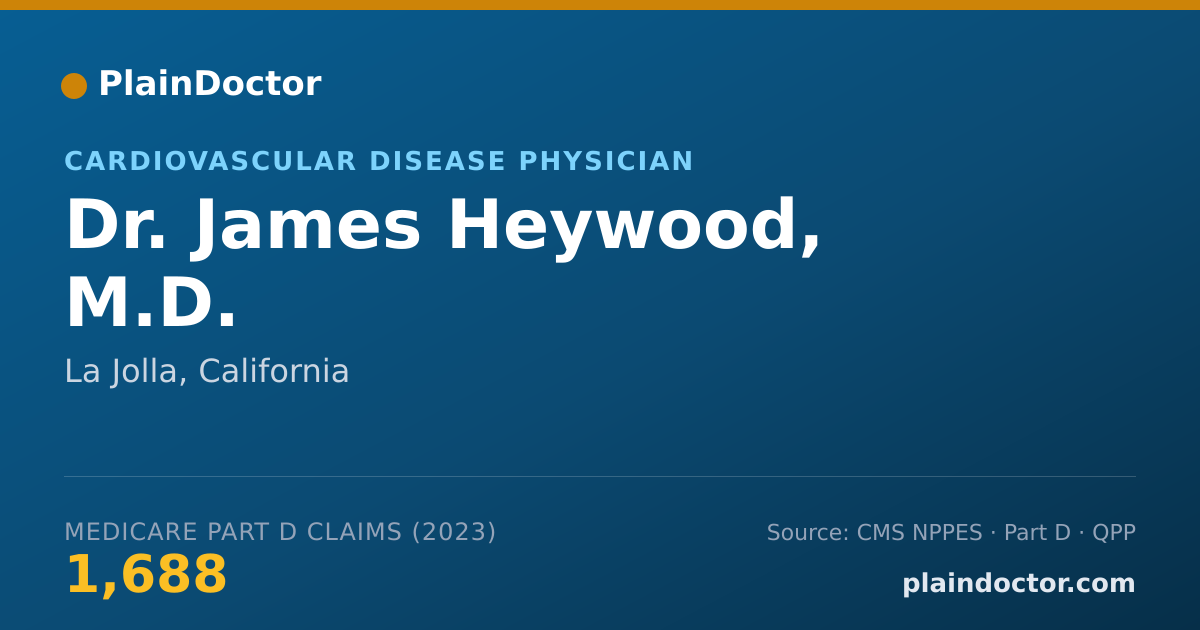 Shareable card for James Heywood, M.D. - Cardiovascular Disease Physician, La Jolla, CA