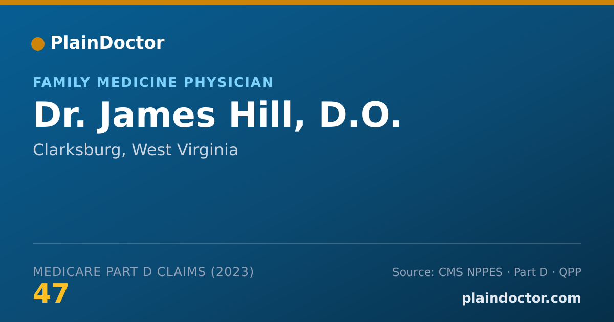 Shareable card for James Hill, D.O. - Family Medicine Physician, Clarksburg, WV