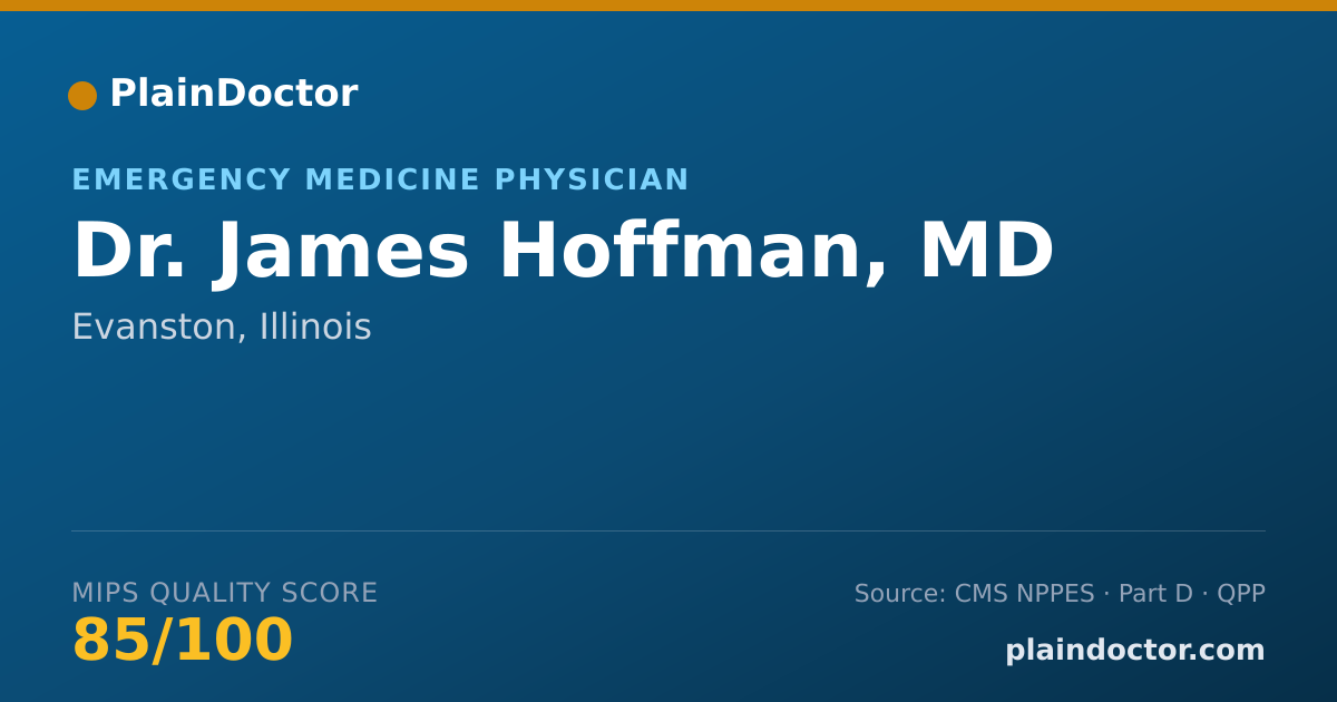 Shareable card for James Hoffman, MD - Emergency Medicine Physician, Evanston, IL