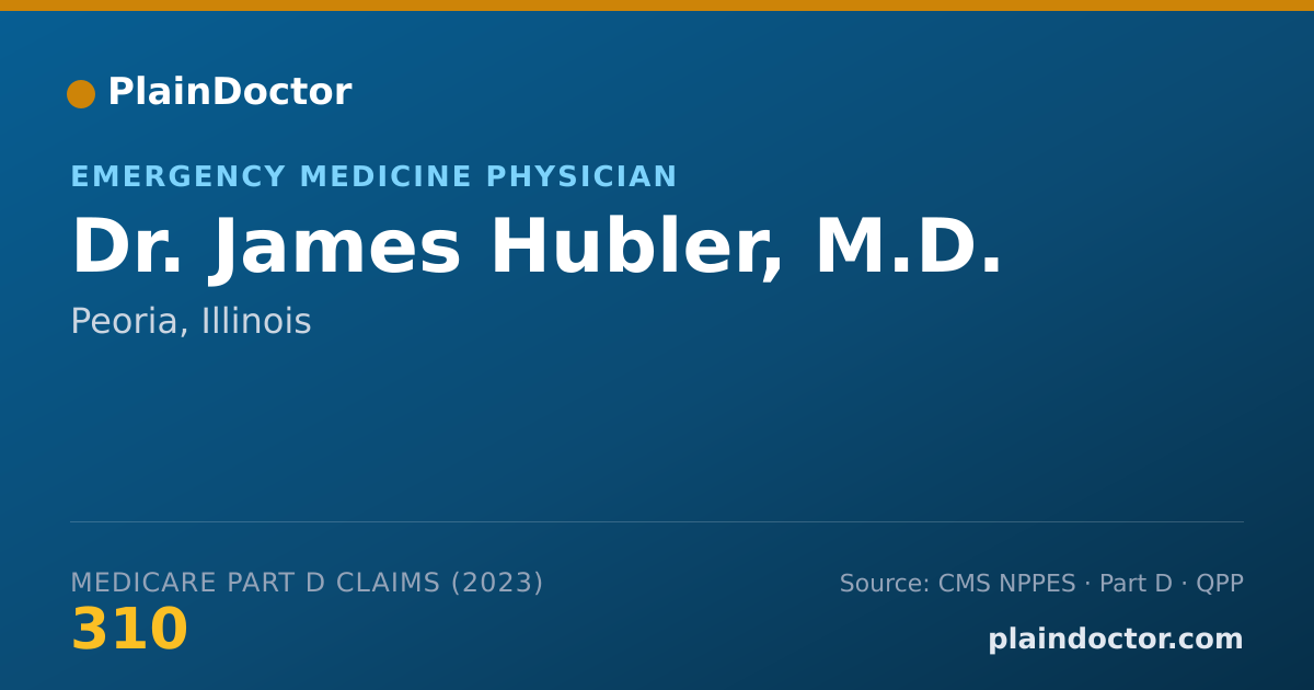Shareable card for James Hubler, M.D. - Emergency Medicine Physician, Peoria, IL
