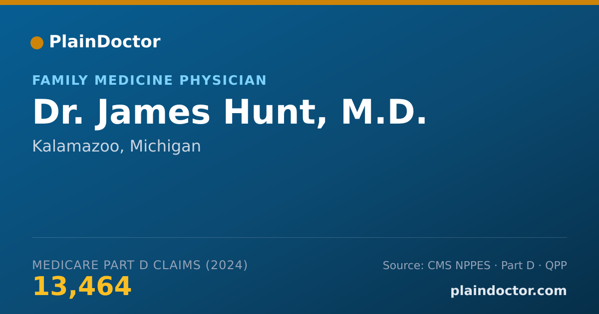 Shareable card for James Hunt, M.D. - Family Medicine Physician, Kalamazoo, MI