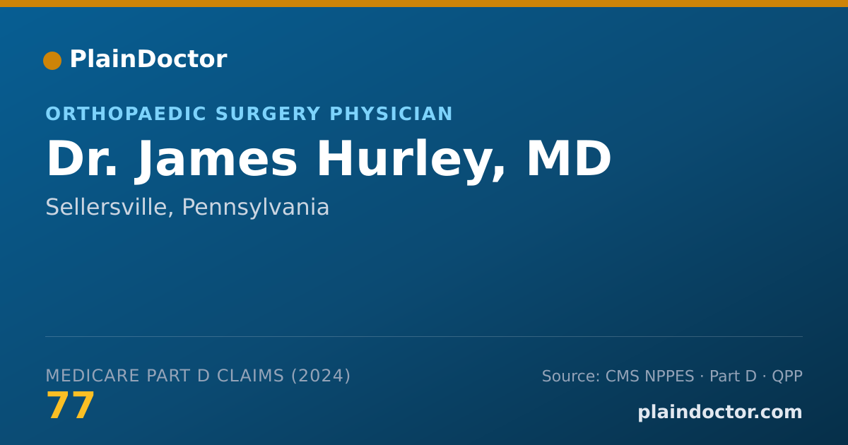 Shareable card for James Hurley, MD - Orthopaedic Surgery Physician, Sellersville, PA