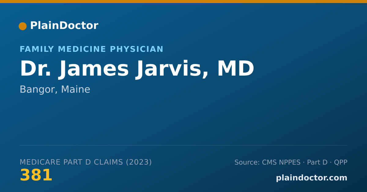 Shareable card for James Jarvis, MD - Family Medicine Physician, Bangor, ME
