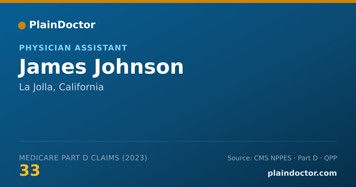 Shareable card for James Johnson - Physician Assistant, La Jolla, CA