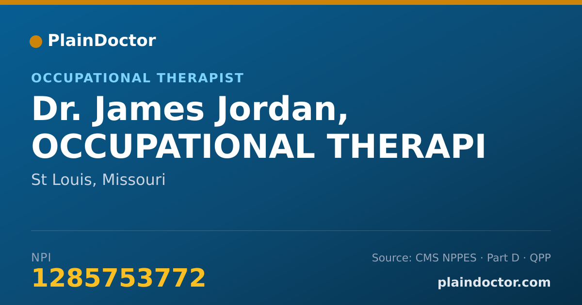 Shareable card for James Jordan, OCCUPATIONAL THERAPI - Occupational Therapist, St Louis, MO
