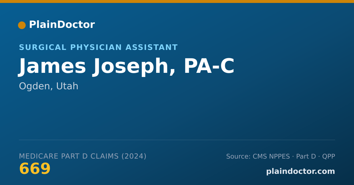 Shareable card for James Joseph, PA-C - Physician Assistant, Ogden, UT