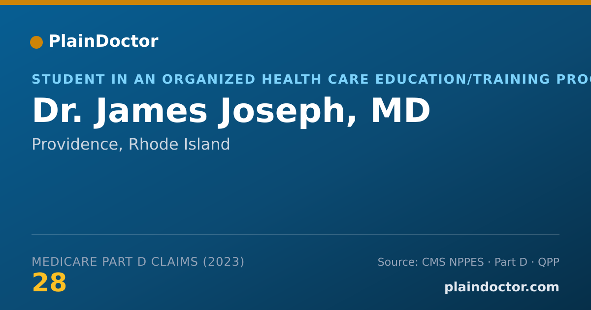 Shareable card for James Joseph, MD - Student in an Organized Health Care Education/Training Program, Providence, RI