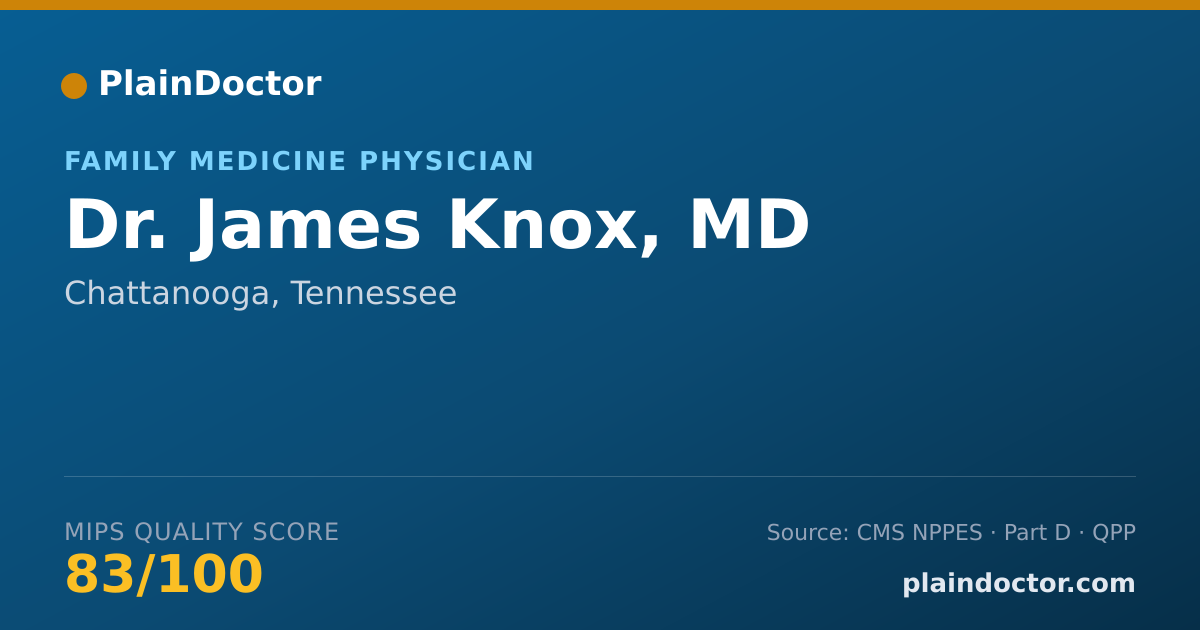 Shareable card for James Knox, MD - Family Medicine Physician, Chattanooga, TN