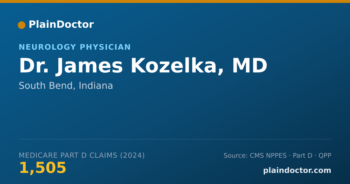Shareable card for James Kozelka, MD - Neurology Physician, South Bend, IN