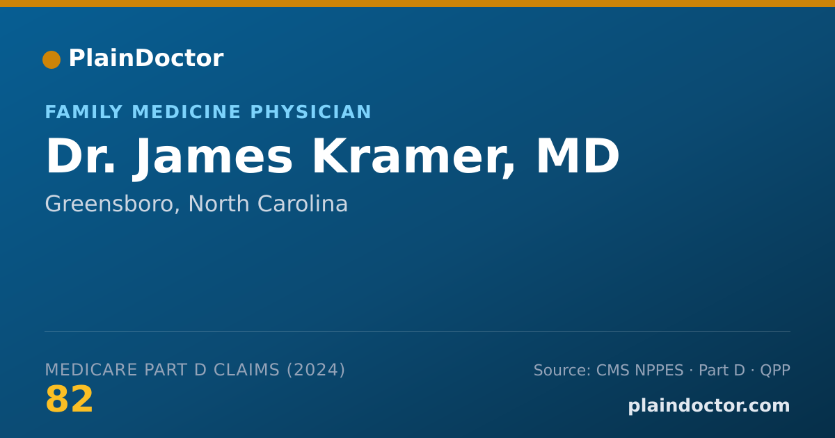 Shareable card for James Kramer, MD - Family Medicine Physician, Greensboro, NC