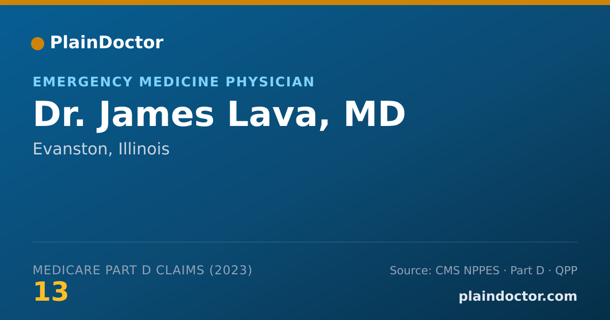 Shareable card for James Lava, MD - Emergency Medicine Physician, Evanston, IL