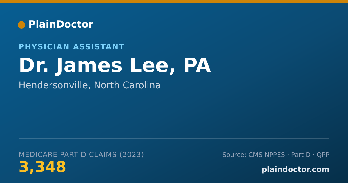 Shareable card for James Lee, PA - Physician Assistant, Hendersonville, NC