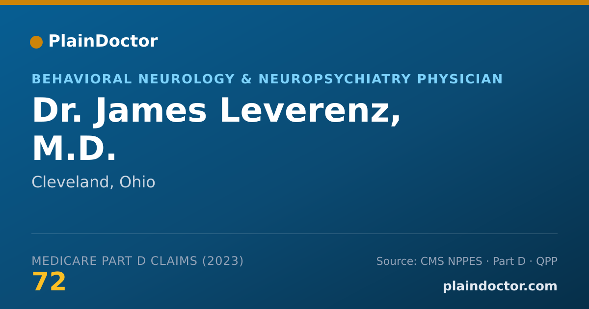 Shareable card for James Leverenz, M.D. - Behavioral Neurology & Neuropsychiatry Physician, Cleveland, OH
