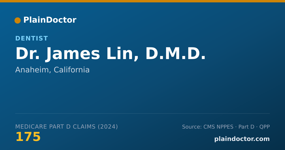 Shareable card for James Lin, D.M.D. - Dentist, Anaheim, CA