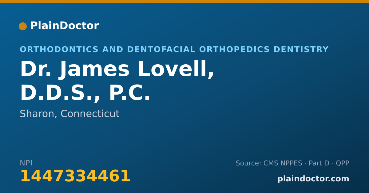 Shareable card for James Lovell, D.D.S., P.C. - Orthodontics and Dentofacial Orthopedics Dentistry, Sharon, CT