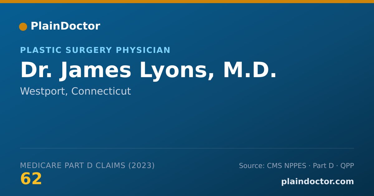 Shareable card for James Lyons, M.D. - Plastic Surgery Physician, Westport, CT