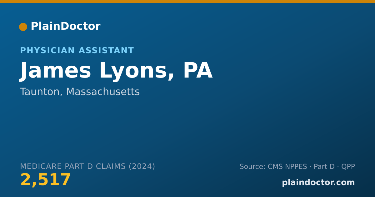 Shareable card for James Lyons, PA - Physician Assistant, Taunton, MA