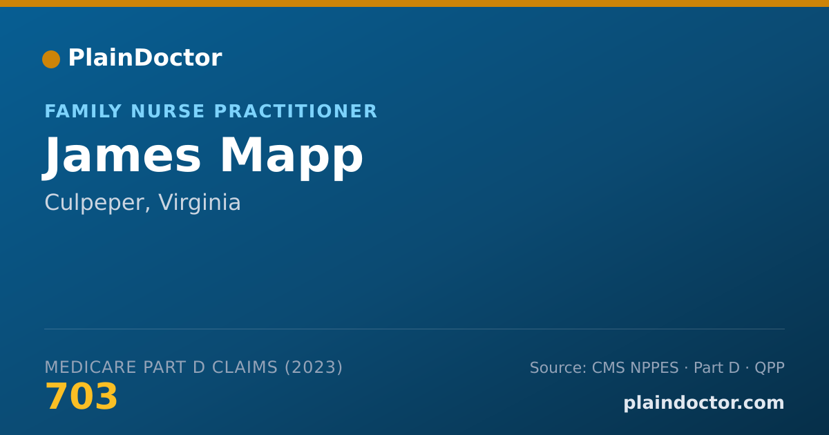 Shareable card for James Mapp - Family Nurse Practitioner, Culpeper, VA
