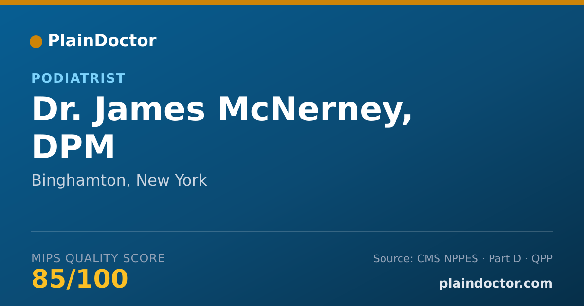 Shareable card for James McNerney, DPM - Podiatrist, Binghamton, NY