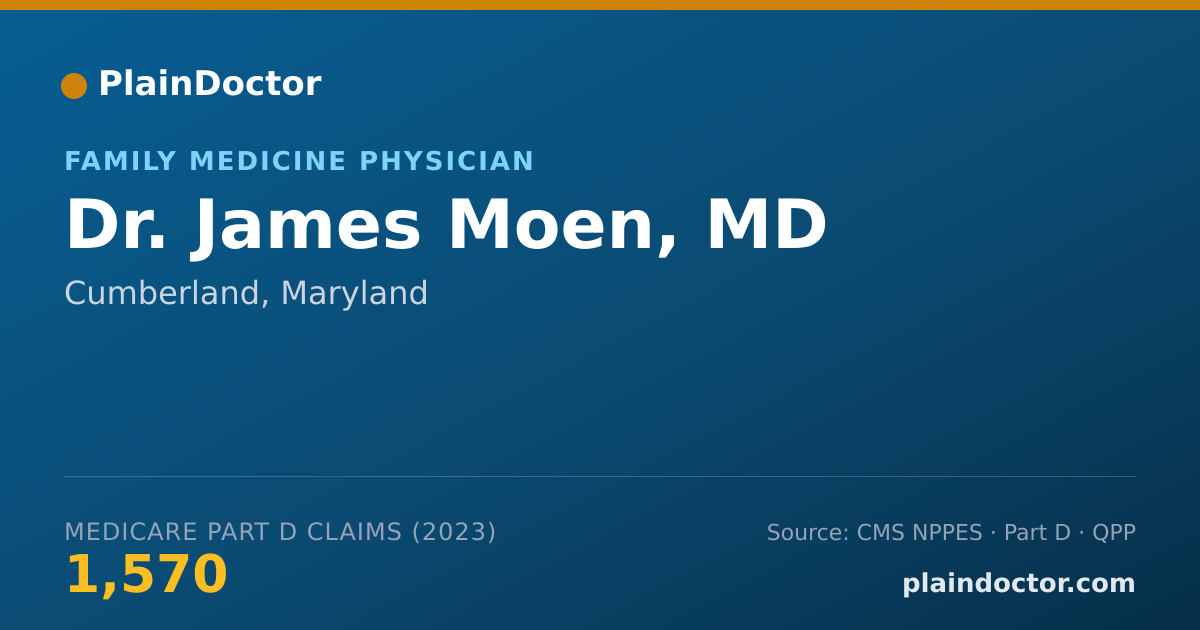 Shareable card for James Moen, MD - Family Medicine Physician, Cumberland, MD
