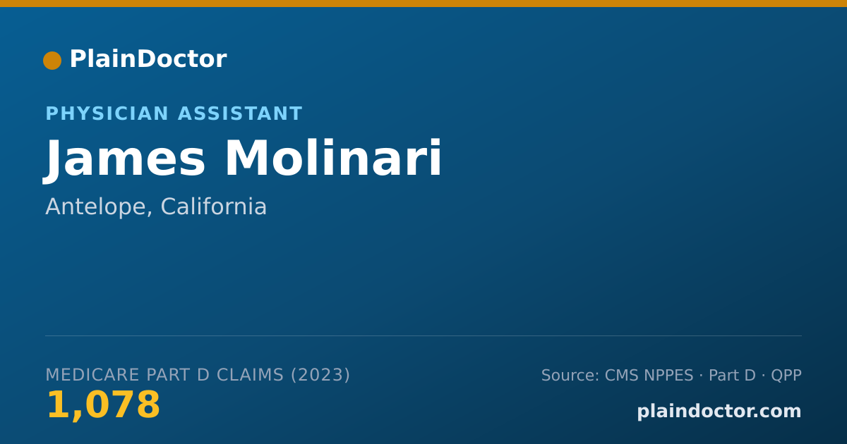 Shareable card for James Molinari - Physician Assistant, Antelope, CA